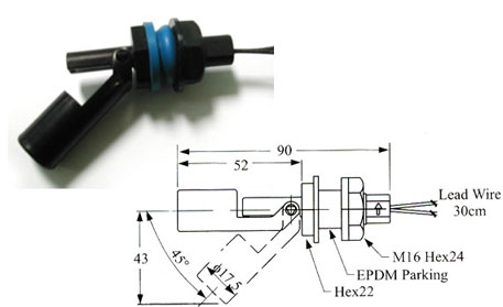 FLOAT SWITCH VERTICAL - PP/PVDF